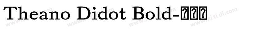 Theano Didot Bold字体转换